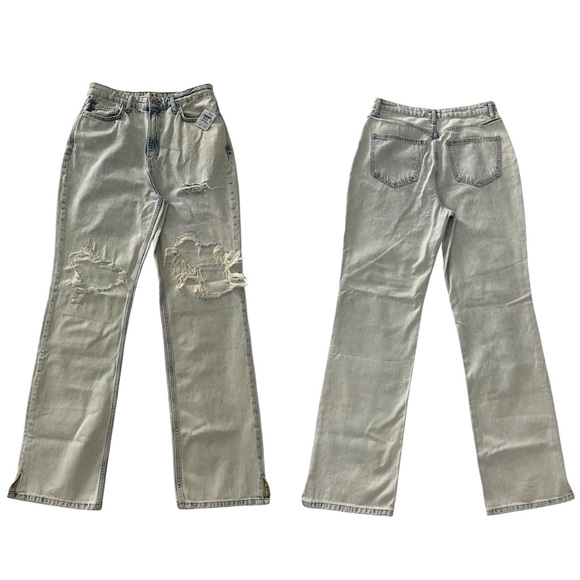 ✨HP✨ FP WE THE FREE My Own Lane Destroyed Bleach Wash Acid Wash Jeans 31 - Picture 5 of 13